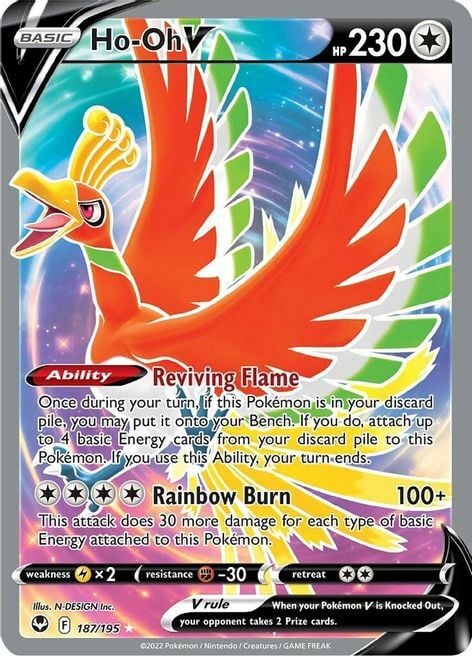 Ho-Oh V [Reviving Flame | Rainbow Burn] Card Front
