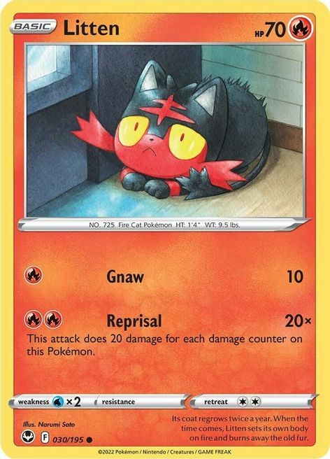 Litten [Gnaw | Reprisal] Card Front