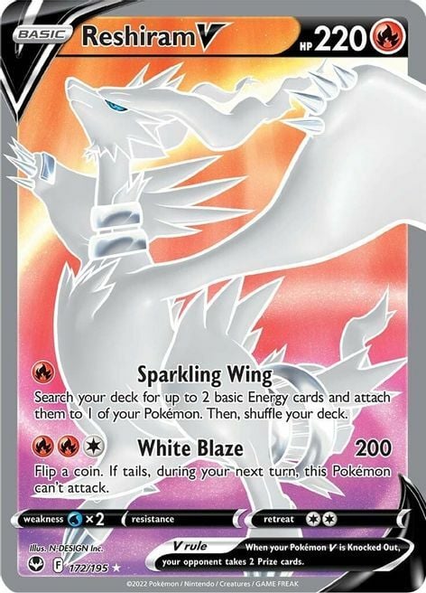 Reshiram V [Sparkling Wing | White Blaze] Card Front