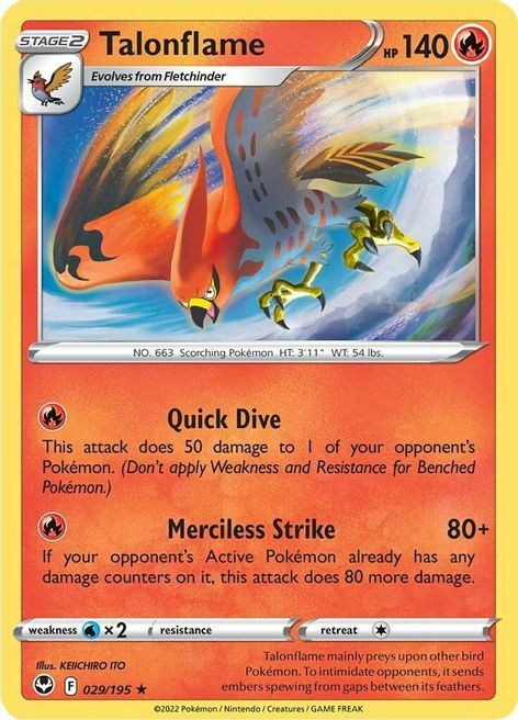 Talonflame [Quick Dive | Merciless Strike] Card Front