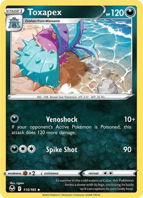 Toxapex [Venoshock | Spike Shot] Card Front