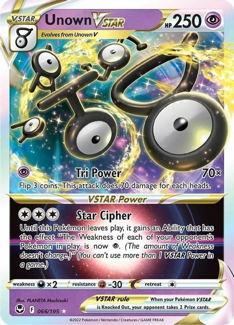 Unown V ASTRO [Tri Power | Star Cypher] Card Front