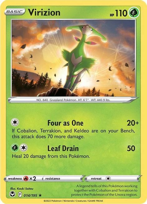 Virizion [Four As One | Leaf Drain] Card Front