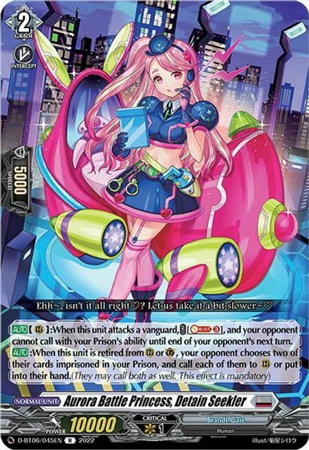 Aurora Battle Princess, Detain Seekler Card Front