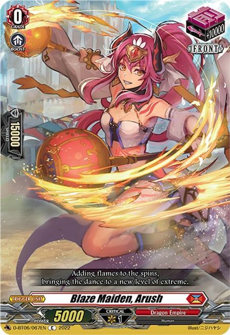 Blaze Maiden, Arush Card Front
