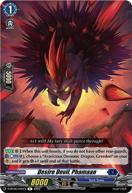 Desire Devil, Phamaan [D Format] Card Front