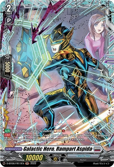 Galactic Hero, Rampart Aspida Card Front