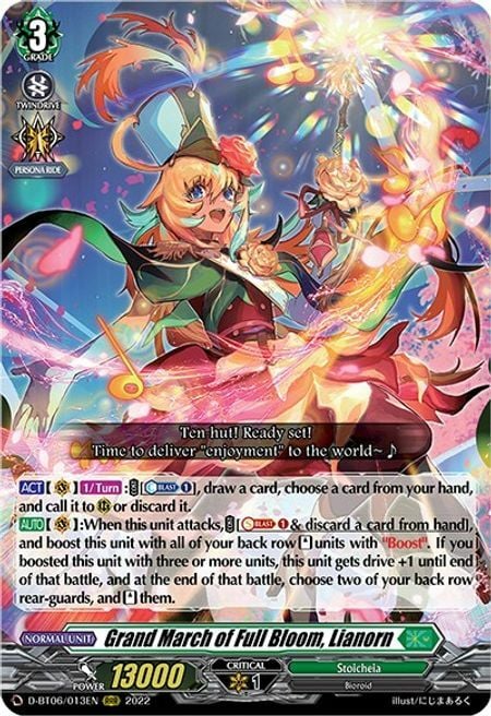 Grand March of Full Bloom, Lianorn Card Front