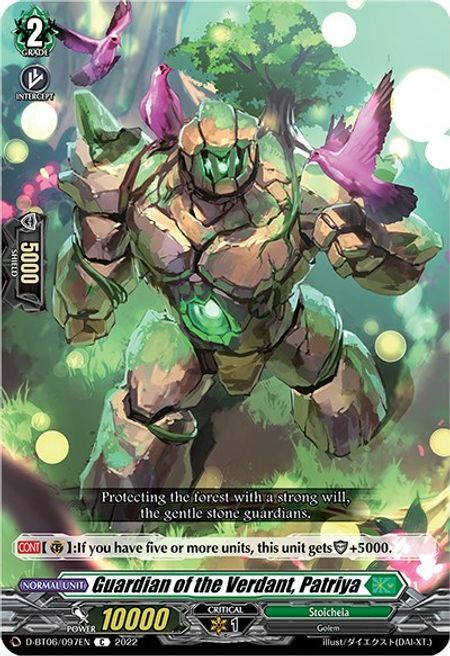 Guardian of the Verdant, Patriya [D Format] Card Front