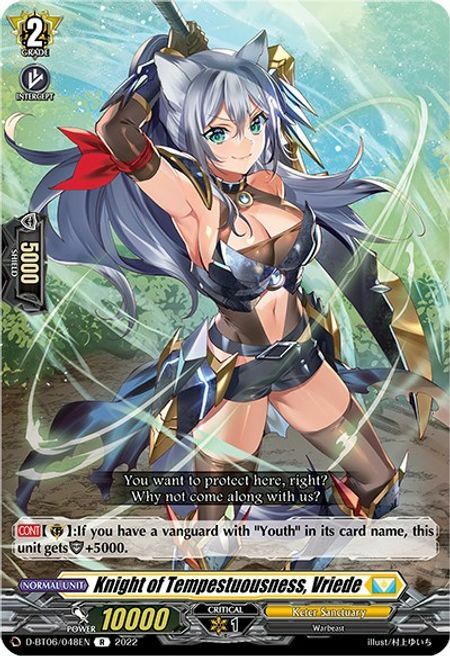 Knight of Tempestuousness, Vriede Card Front