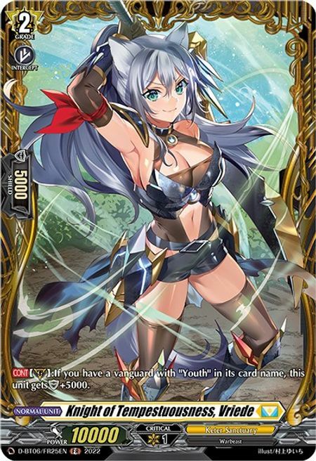 Knight of Tempestuousness, Vriede Card Front