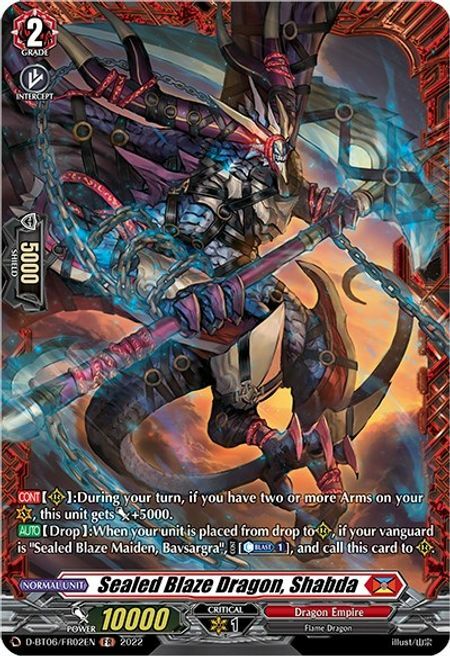 Sealed Blaze Dragon, Shabda [D Format] Card Front