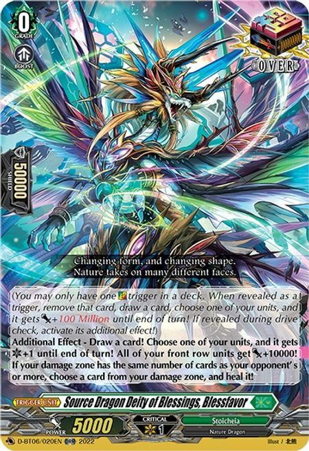 Source Dragon Deity of Blessings, Blessfavor [D Format] Card Front