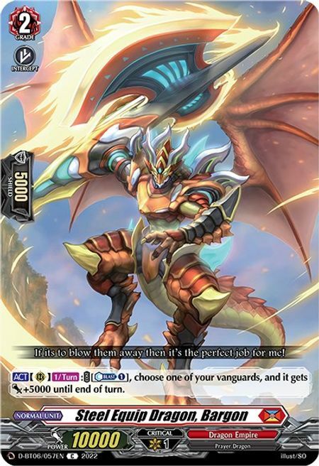 Steel Equip Dragon, Bargon Card Front