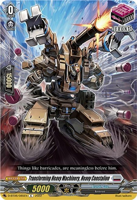 Transforming Heavy Machinery, Heavy Constalion Card Front