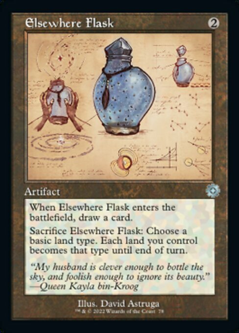 Elsewhere Flask Card Front