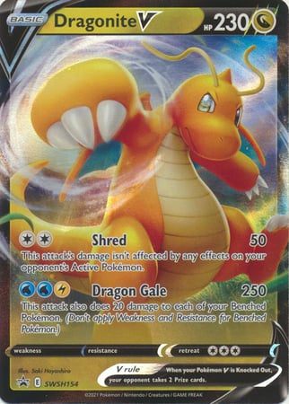 big card pokemon Why does this Charizard have a large yellow border?, This card comes from the e-Card era of Pokemon., These cards could be scanned with an e-Reader attachment on the Gameboy Advance., They would [L] Charge Search your deck for up to 2 Lightning Energy cards and attach them to this Pokemon Dragonite V SWSH Black Star