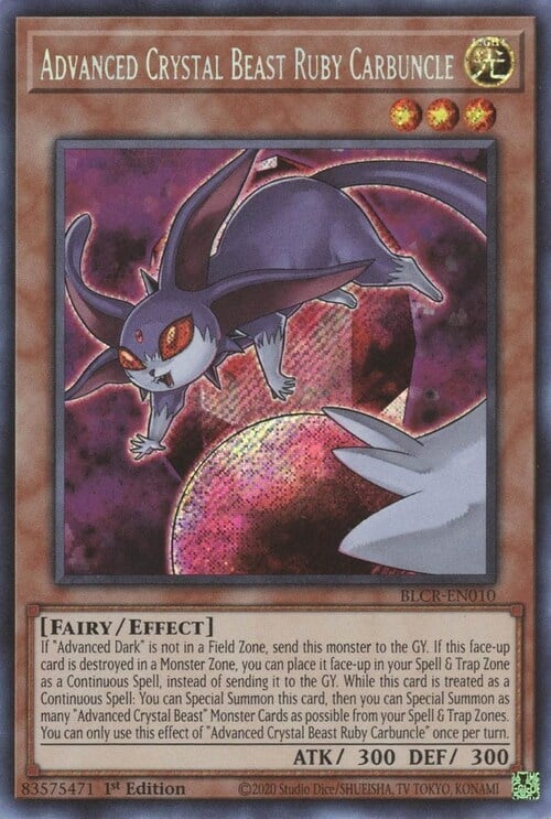 Advanced Crystal Beast Ruby Carbuncle Card Front