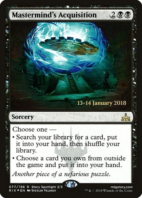 Mastermind's Acquisition Card Front