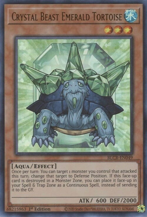 Crystal Beast Emerald Tortoise Card Front