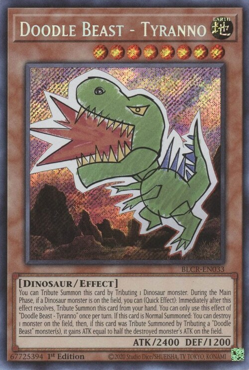 Doodle Beast - Tyranno Card Front