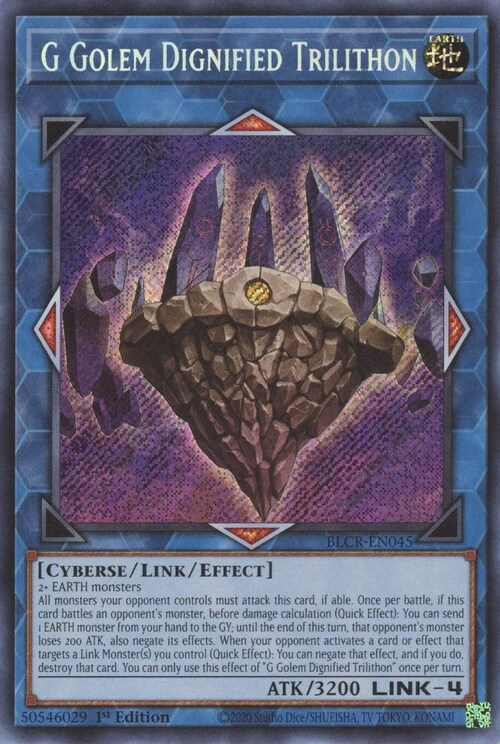 G Golem Trilite Dignitoso Card Front