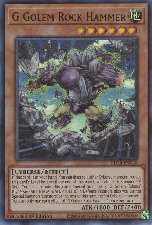 G Golem Martello di Roccia Card Front