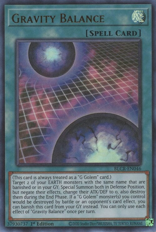 Equilibrio Gravità Card Front