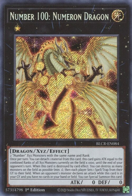 Number 100: Numeron Dragon Card Front