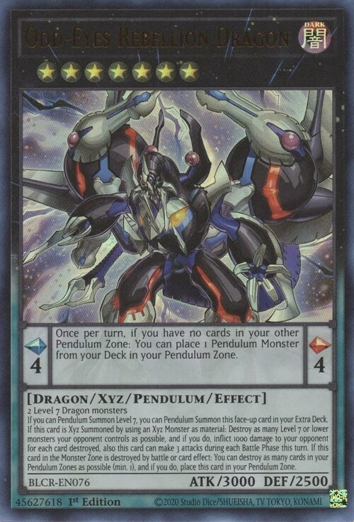 Odd-Eyes Rebellion Dragon Card Front