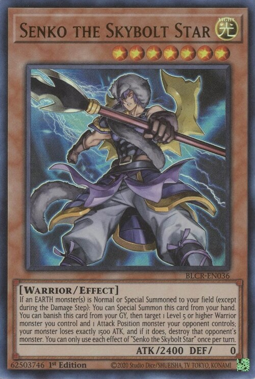 Senko the Skybolt Star Card Front
