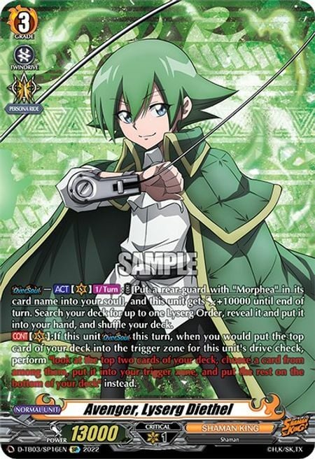 Avenger, Lyserg Diethel [D Format] Card Front