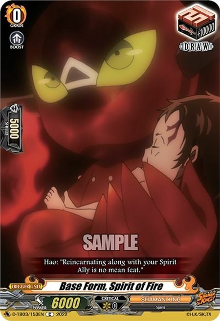 Base Form, Spirit of Fire Card Front