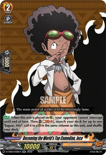 Becoming the World's Top Comedian, Joco Card Front