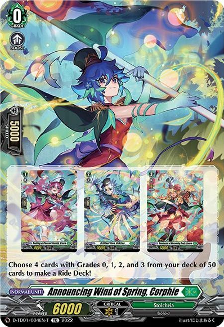 Announcing Wind of Spring, Corphie [D Format] Frente