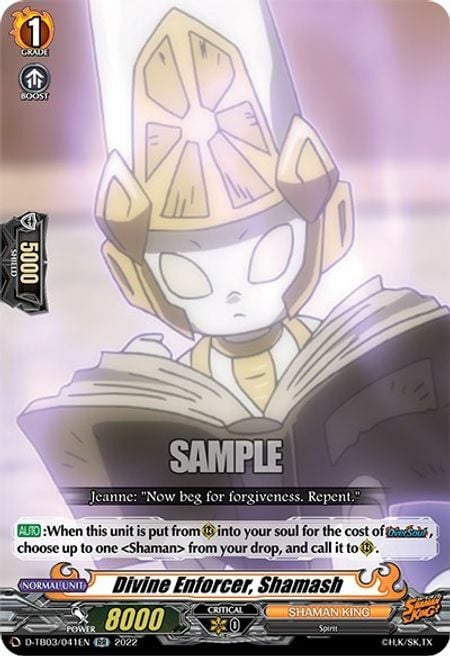 Divine Enforcer, Shamash Card Front