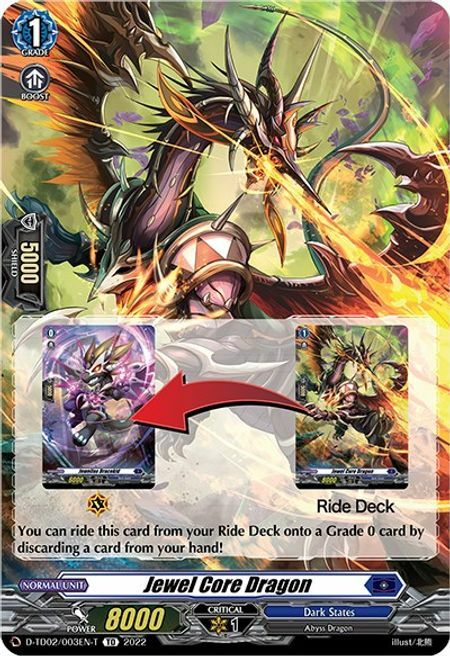 Jewel Core Dragon Card Front