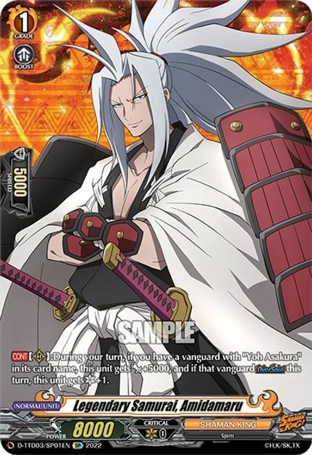 Legendary Samurai, Amidamaru [D Format] Card Front
