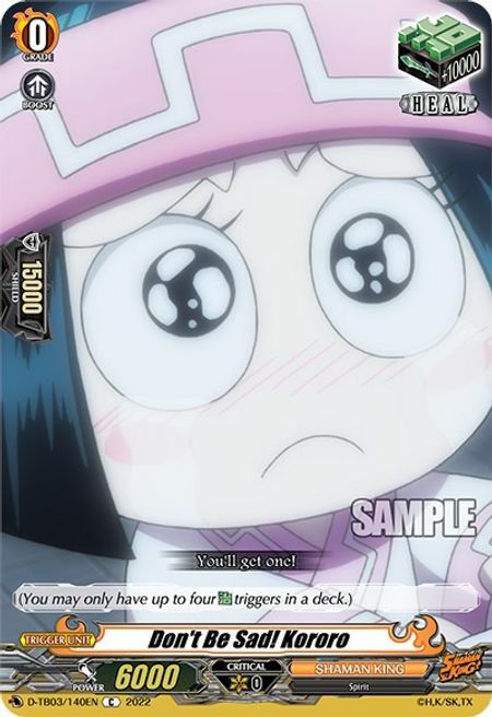 Don't Be Sad! Kororo [D Format] Card Front