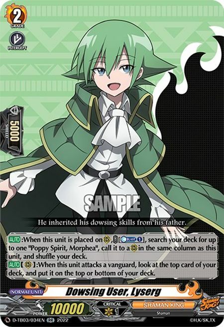 Dowsing User, Lyserg [D Format] Card Front