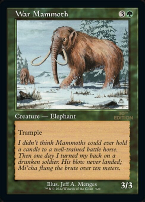 War Mammoth Card Front