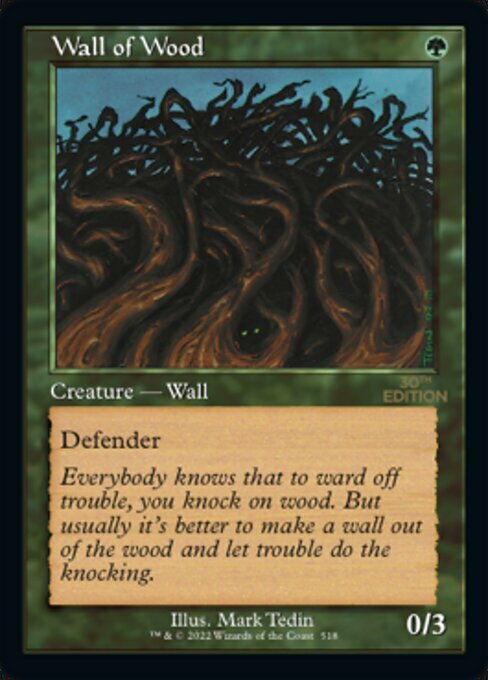 Wall of Wood Card Front