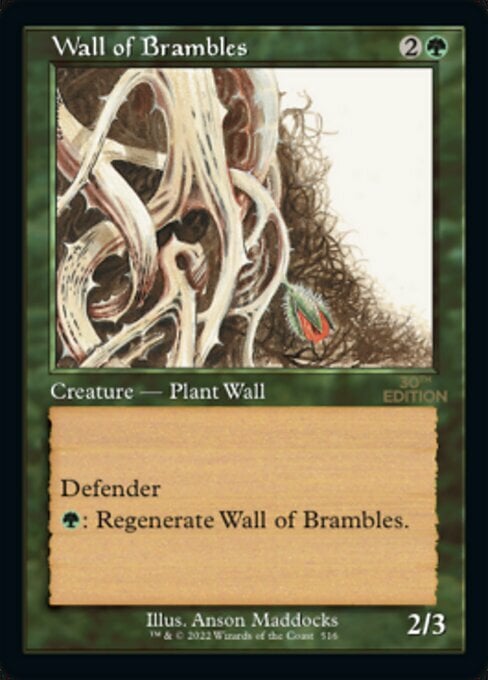 Wall of Brambles Card Front