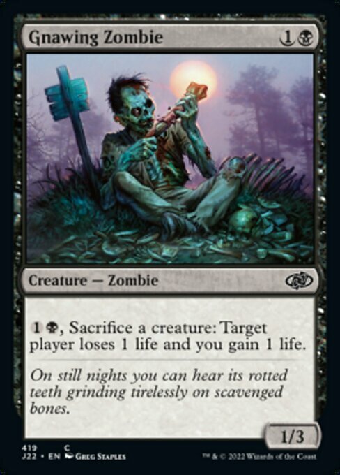 Gnawing Zombie Card Front
