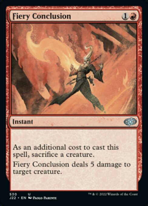 Fiery Conclusion Card Front