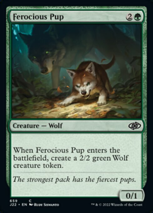 Ferocious Pup Card Front