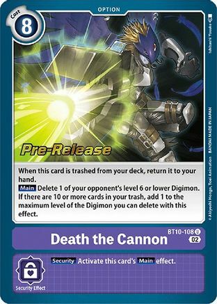 Death the Cannon Card Front