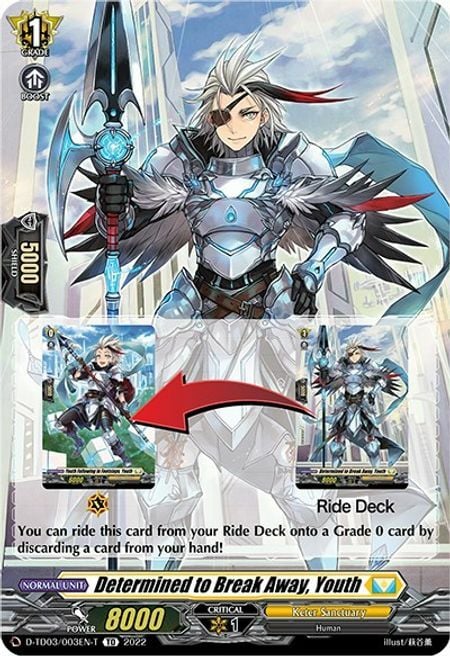 Determined to Break Away, Youth [D Format] Card Front