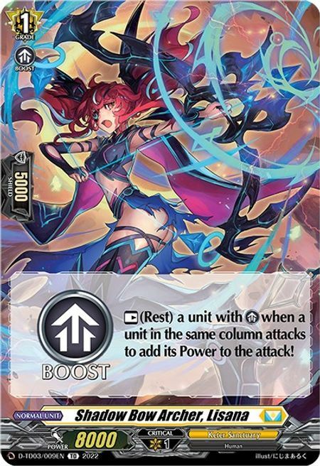 Shadow Bow Archer, Lisana [D Format] Card Front