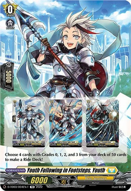 Youth Following in Footsteps, Youth [D Format] Card Front
